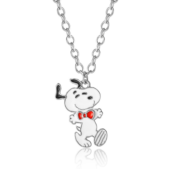 Peanuts BFF Necklace-Wear One/Give One-7”+1” Chain-Rhodium NEW💛🤍 - Picture 2 of 4